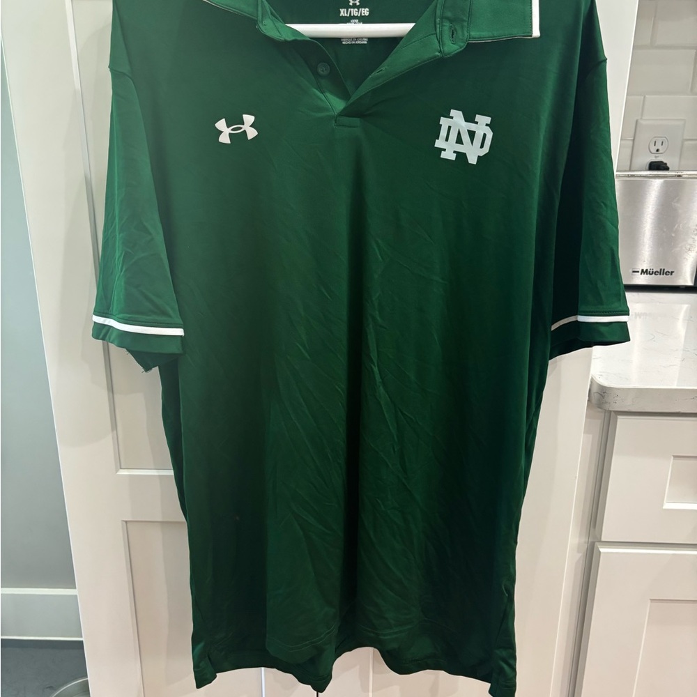 Notre Dame Under Armour Dark Green Men's Polo Shirt